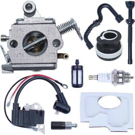 Carburateur MS170 pour Stihl MS180 017 018 Tronçonneuse avec filtre à air, ligne de carburant et bougie Remplace 1130 120 0603 (1/5)