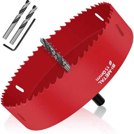 M42 Scie-cloche bimétallique 150 mm Scie-cloche M42 Outil de perçage circulaire pour bois, aluminium, fer, tôle et plastique (1/5)
