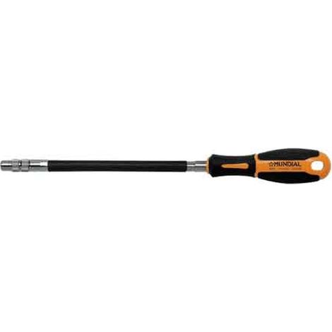 CLIQUET FLEXIBLE AVEC PORTE-EMBOUTS 1/4" MUNDIAL 190 mm
