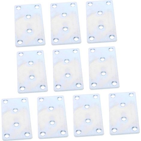 10-teiliges Eckverstärkungsset aus Eisen, 40 x 80 mm, für flache Regalböden, Möbel, Schränke und Küchen. (1/4)