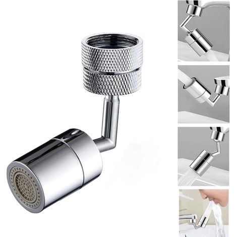 Aérateur de robinet d'évier. robinet universel pivotant à 720 degrés. deux modes de débit d'eau