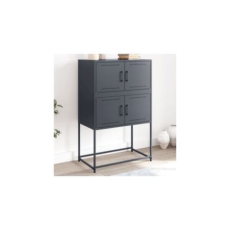 Buffet anthracite 68,5x38,5x107 acier (1/5)
