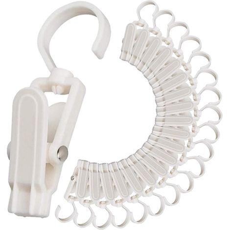Gancho Colgante Giratorio Para Ropa - 4,3 Pulgadas - Plástico Resistente - Ideal Para Cortinas, Luces Decorativas Y Camping - 20 Unidades (1/5)