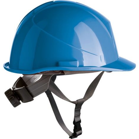 Casco de HDPE con barboquejo y rosca SAFETOP ER-Safety  Azul Royal (1/2)
