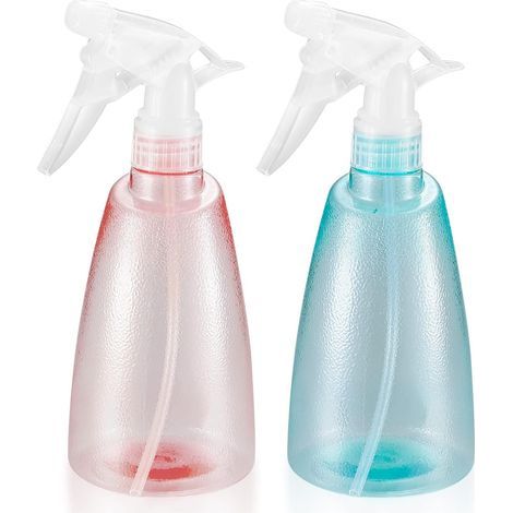 Pièces Flacons Pulverisateur Vide 500ML, Vaporisateur Bouteilles en Plastique, Bouteille Spray Vide, Flacon Pompe Vide pour Ménage, Jardin, Coiffeur, Plantes, Fleurs - Rose/Vert (1/5)
