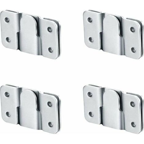 Gancho para marcos de fotos, conector para muebles, soporte de montaje empotrado, colgador de cuadros de metal macizo para colgar cuadros, imágenes o espejos (10 pares) (1/4)