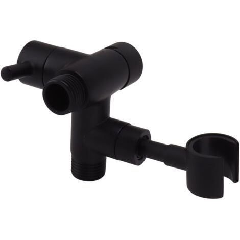 Inverseur de pomme de douche, séparateur d'eau, bras de douche, inverseur pour pomme de douche à main et pomme de pulvérisation fixe 108 noir (1/5)