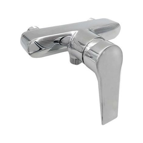 Mitigeur de douche réglable 55 à 150 mm – Finition laiton – Raccord mâle 15 x 21 mm – Raccord femelle 20 x 21 mm - MALE 15 X