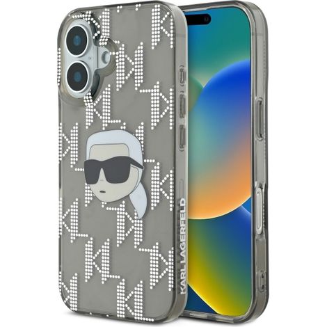 Karl Lagerfeld Hardcase Karl Head galvanisierte iPhone 16 Hülle (1/5)