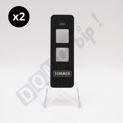 SOMMER Pearl Twin : Lot de 2 télécommandes 2 canaux pour portails et portes de garage - Fréquence : 868 mhz - Référence : s10019-0001 - Technologie SOMloq2 (1/5)