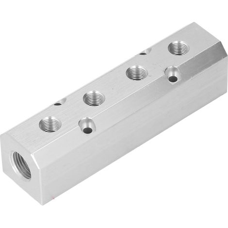 Collecteur d'air à grand débit, bloc pneumatique en aluminium 40 x 40 mm, entrée G1/2, sortie G1/4, SY40-02-4F (1/5)