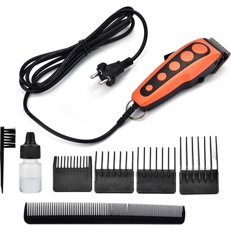 Tondeuse À Cheveux Électrique - Moteur En Cuivre Pur - Lame En Acier - 4 Peignes Réglables - Pour Barbers Et Utilisation Domestique - 1 Pièce (1/5)