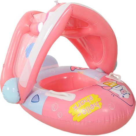 Aide à la Natation pour bébé - Bouée avec Toit Pare - Soleil pour bébés et (1/5)