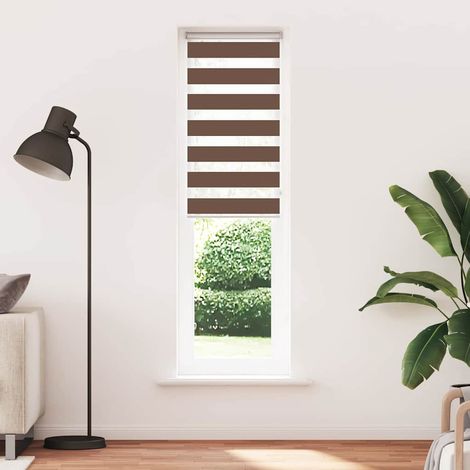 Maison Exclusive - Estor cebra marrón 65x200 cm tejido ancho 60,9