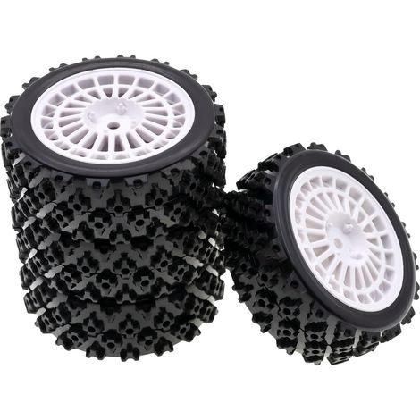 Pneus de voiture tout-terrain télécommandés 71x26mm, 4 pièces de remplacement pour TAMIYA TT02 XV01 HSP 94123 HPI KYOSHO WLtoys roue 1/10 (1/5)