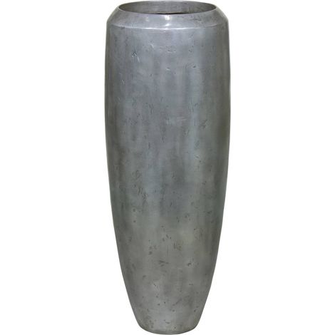 Bac plastique & particules métal Ø30cm H80cm Ext colonne aluminium - dimhaut: H 80 cm - couleur: Cristal gris