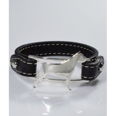 Armband echtes Leder Cane Corso Armband in 925 Silber
