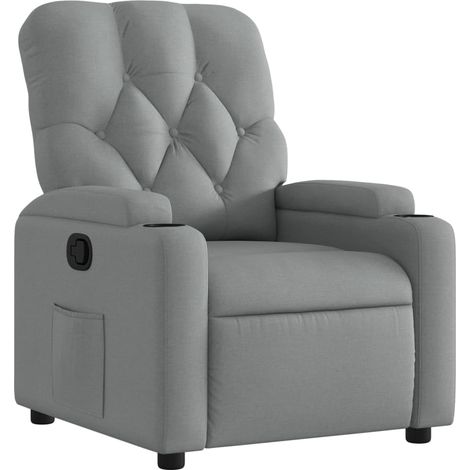Maison Exclusive - Poltrona Reclinabile in Tessuto Grigio Chiaro
