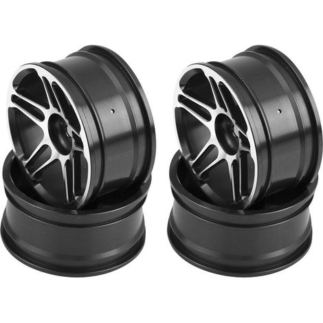 Jantes Alliage 4 pièces pour Voiture RC 1:10 Drift - Noir (1/5)