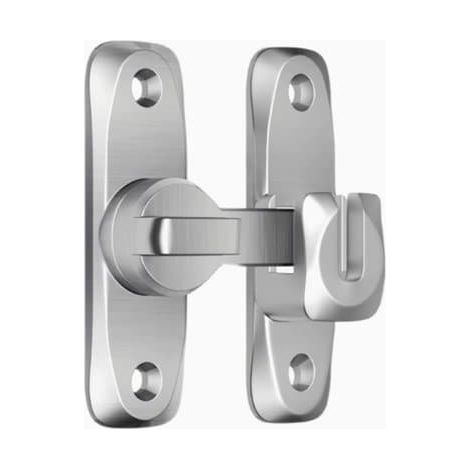 Verrou coulissant avec pêne, verrou de porte, verrou de fenêtre, poignée coulissante pour salle de bain, toilettes, abri de jardin, chambre, verrou à ressort (1/5)