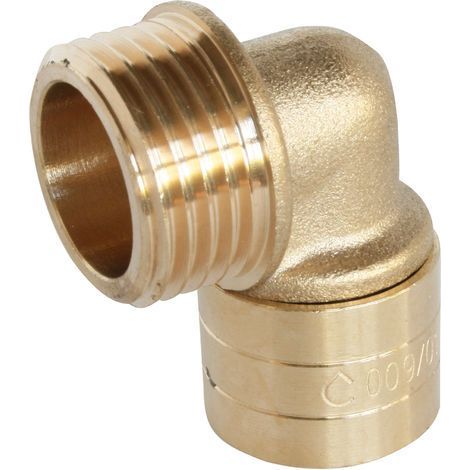 Raccord male coudé à glissement - Male 15/21 - PER Ø12 (1/3)