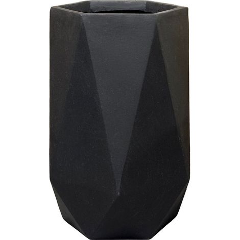 Copri vaso preforato PRISME 32x44cm nero opaco