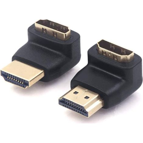 Adaptateur HDMI coudé à 90° et 270° mâle vers femelle compatible 3D et 4K (1/5)