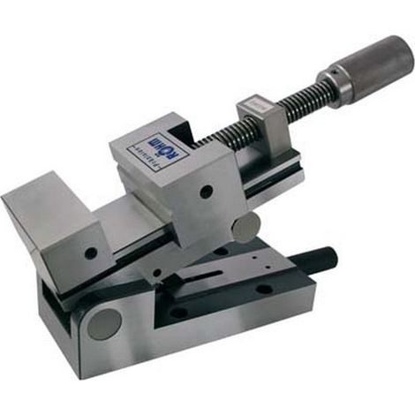 Torno de precisión PS-SV de eje pivotante en el delantera, tamaño : 2, Ancho de las bocas 90 mm, capacidad de fijación 120 mm, altura des bocas : 40 mm