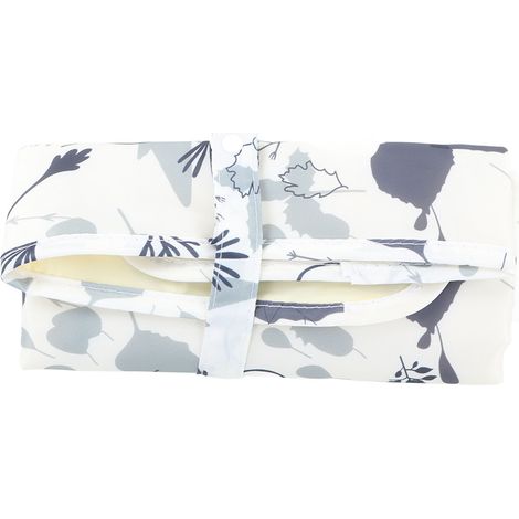 Matelas à langer imperméable, pliable et portable en nylon, pour bébé, pour la maison, la voiture et l'extérieur, beige à feuilles (1/5)