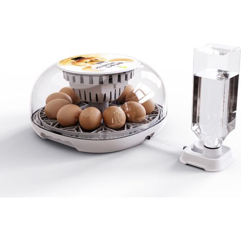 Automatischer Eier-Inkubator, 12 Eier-Inkubator mit automatischer Eierdrehung und Temperaturregelung, automatische Wasserzugabe, LED-Inkubator, für Hühner, Enten, Gänse, Wachteln