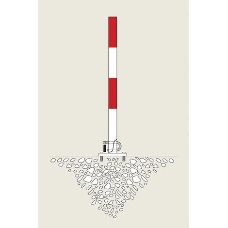 Moravia, Potelet basculant, à cheviller, rouge-blanc (1/4)