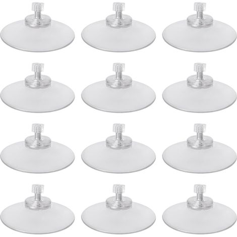Lot de 12 Ventouses Extra-Larges (Ø 40 mm) en PVC avec Écrous Anti-Dérapants - Ventouse Vitre et Ventouse Table en Verre Idéale pour la Décoration et Fixation Maison (1/5)
