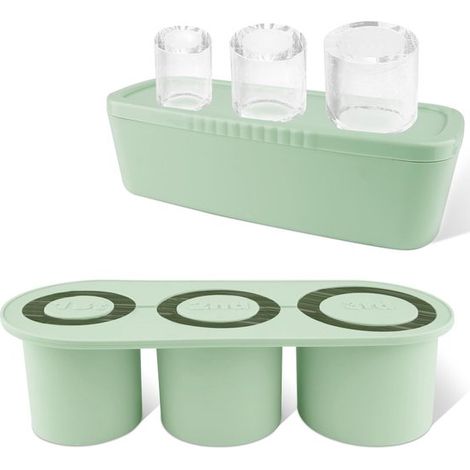 Stampo per ghiaccio in silicone - Stampo per cubetti di ghiaccio - Stampo per bicchieri di ghiaccio - Per raffreddare cocktail, whisky, bevande, caffè, cubetti di ghiaccio - 1,2 litri - Verde