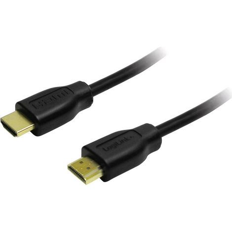 Câble de raccordement LogiLink HDMI Fiche mâle HDMI-A, Fiche mâle HDMI-A 1.50 m noir CH0036 4K UHD Câble HDMI R844781 (1/3)