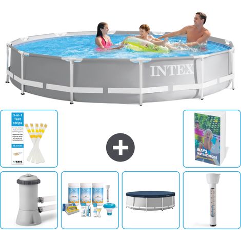 Prism Frame Pool Rund - 366x76 cm - 7-teilig S237
