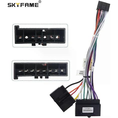 Adaptateur de faisceau de câblage automobile à 16 broches compatible avec Mondeo et Focus MK1 Connect, câble d'alimentation pour autoradio Android (1/5)