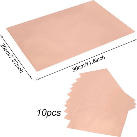 Ruban de Cuivre Antistatique 10 Unités pour Protection EMI Guitare (30x20cm) (1/5)