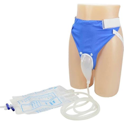 Poche à urine portable de 1000 ml ou 2000 ml avec cathéter – Système de recueil de qualité médicale pour patients alités – Conception confortable (1/4)