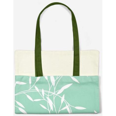 Tote Bag - Coton 34x40 cm - Anse 30 cm - Réutilisable - Vert - 1 Pièce (1/4)
