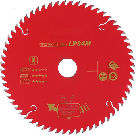 Lame de scie en carbure 60 dents 11 000 tr/min Disque de coupe mince Outil de travail du bois 182 x 1,7 x 25,4 - 60 dents (1/5)