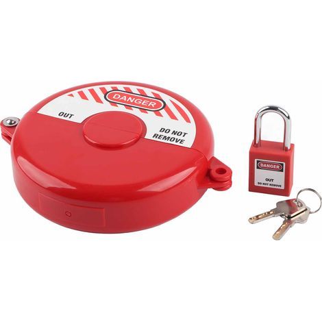 Dispositif de verrouillage de vanne de gaz de pétrole avec clés de cadenas de sécurité pour l'énergie électrique chimique industrielle (GV03 + 38 mm) (1/5)