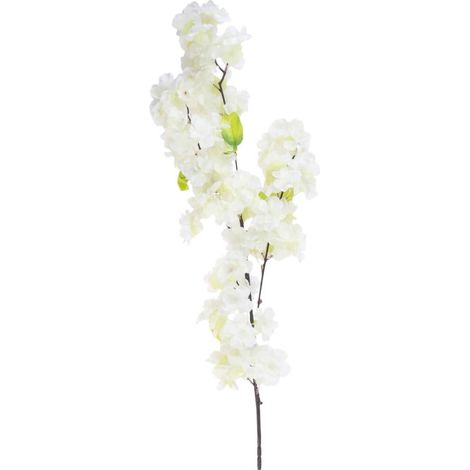 4pièces Fleurs De Cerisier Artificielles Décoration De Maison Mariage Salon Blanc Branches (1/5)