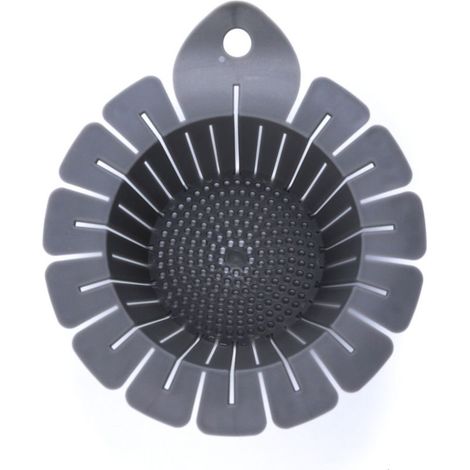Set di 1 filtro a rete per lavello, cestello di scarico per cucina, tappo per scarico lavello, filtro per cibo e verdura, grigio (1/5)