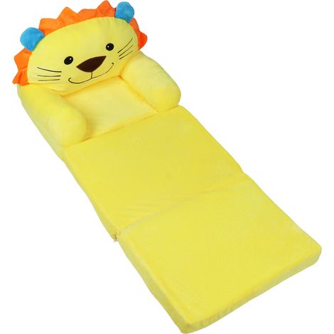 Canapé Enfant Jaune Style Animal Dessin Animé Pliable Large Poignée Doux Respirant Chaise Tout-Petit pour Lecture Détente Sommeil (1/5)