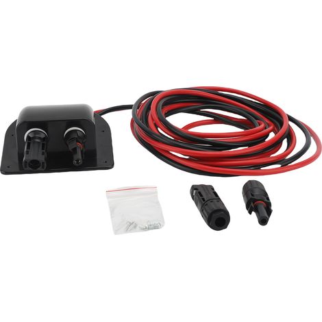 Alloggiamento per pressacavo di ingresso solare resistente alle intemperie, scatola di giunzione in ABS per tetto di camper con connettore per cavo di prolunga da 3 metri. (1/2)