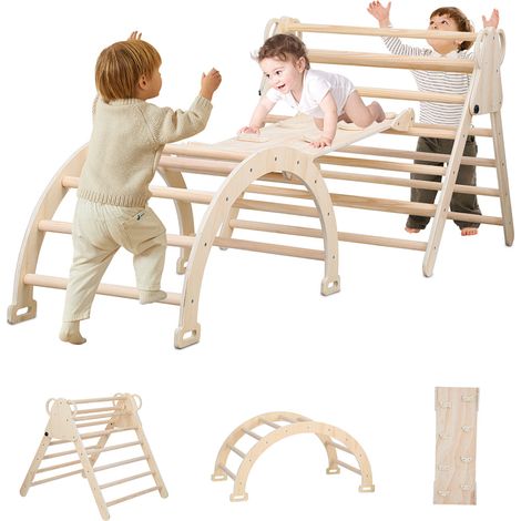 Randaco Kletterdreieck Kletterbogen Rutsche Spielplatz für Kinder ab 2 Jahre