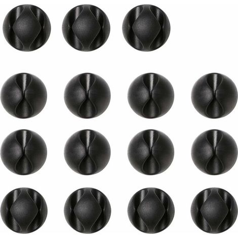 Gaine de fil Serre-câble, support de câble et gaine de fil,15 ensembles  --Lefou（le noir） (1/5)