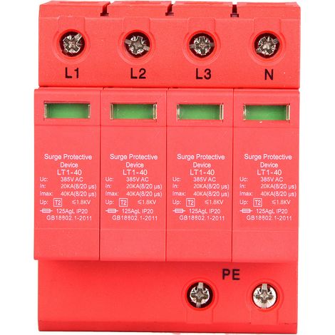 Fdit Dispositif de Protection Précision Copper Chip Composants Internes 20A 4P 40 / 80KA 385 V, Railroad Monacer (4p40ka) (1/5)