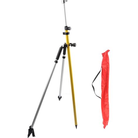 Trépied de mesure en alliage d'aluminium pour station totale, perche de centrage précise, adapté au levé RTK et à la topographie (1/5)