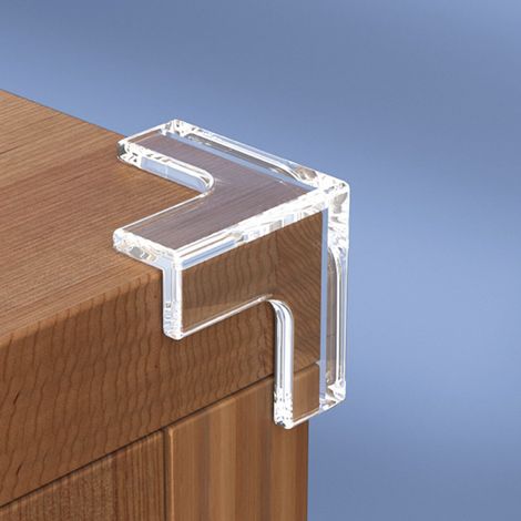 40 protectores de esquinas transparentes, aptos para cunas, mesas altas y esquinas de armarios (en forma de T). (1/5)